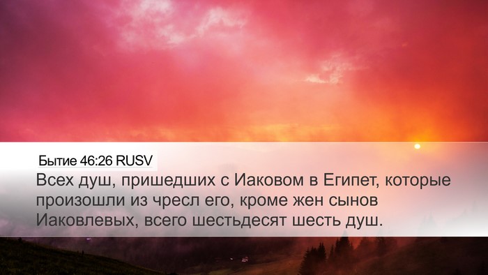 Бытие 46:26 RUSV Bible Verse Image