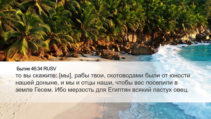 Бытие 46:34 RUSV Bible Verse Image