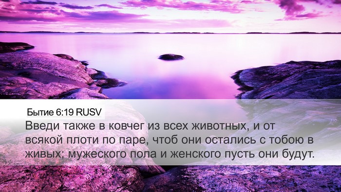 Бытие 6:19 RUSV Bible Verse Image
