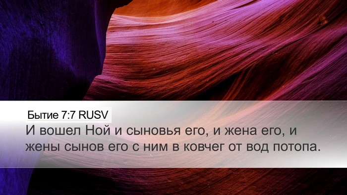 Бытие 7:7 RUSV Bible Verse Image