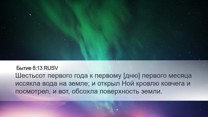 Бытие 8:13 RUSV Bible Verse Image