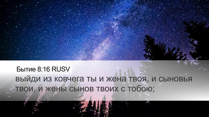 Бытие 8:16 RUSV Bible Verse Image