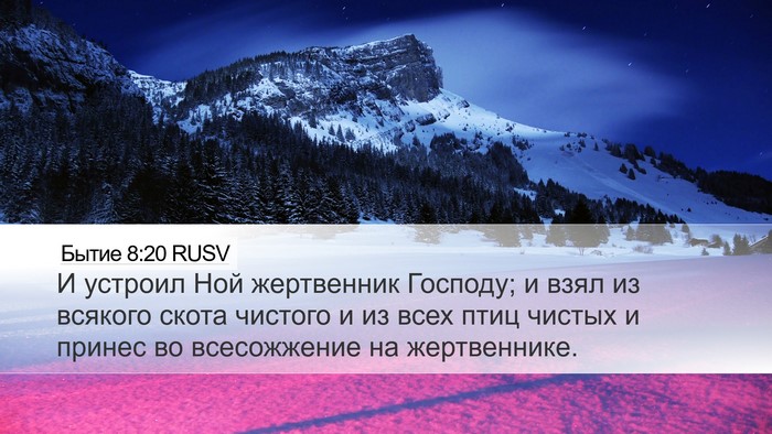 Бытие 8:20 RUSV Bible Verse Image