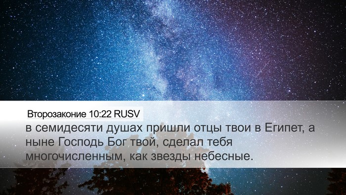 Второзаконие 10:22 RUSV Bible Verse Image