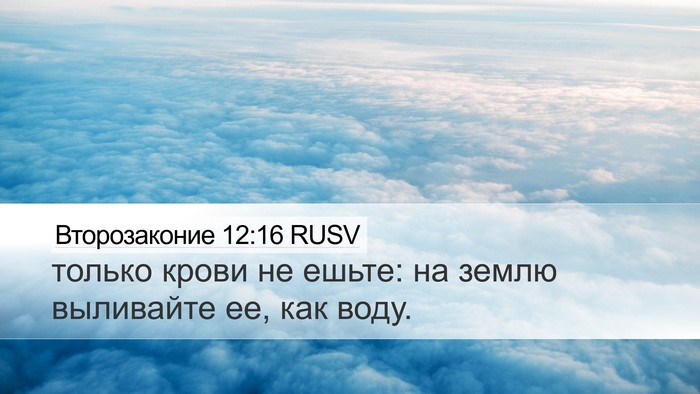 Второзаконие 12:16 RUSV Bible Verse Image