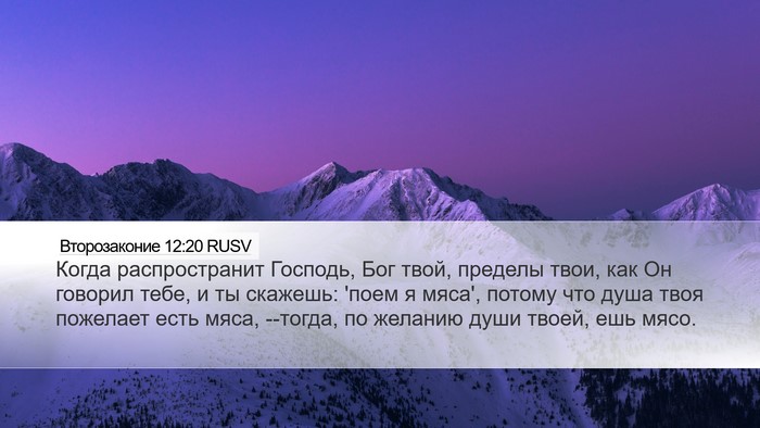 Второзаконие 12:20 RUSV Bible Verse Image
