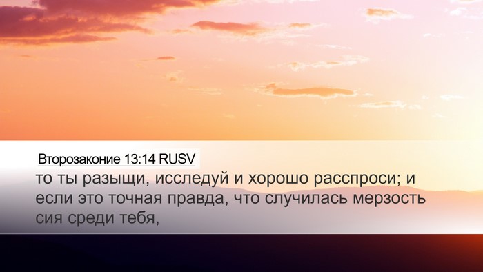 Второзаконие 13:14 RUSV Bible Verse Image