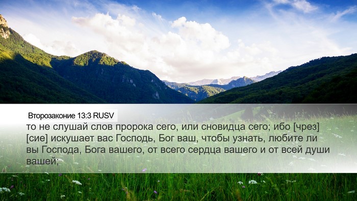 Второзаконие 13:3 RUSV Bible Verse Image
