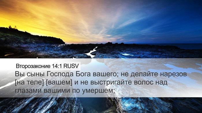 Второзаконие 14:1 RUSV Bible Verse Image