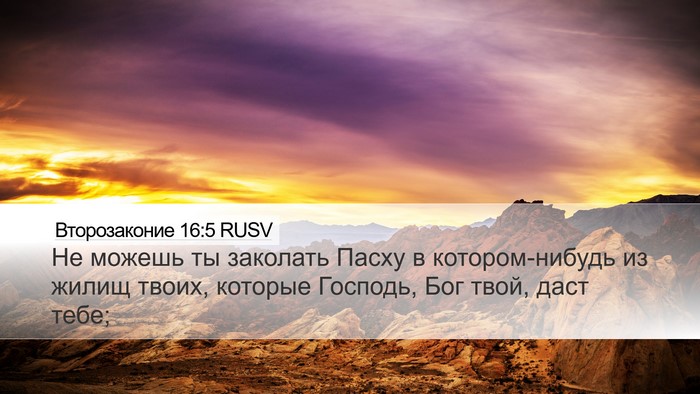 Второзаконие 16:5 RUSV Desktop Wallpaper - Не можешь ты заколать - Desktop Bible Verse Wallpaper