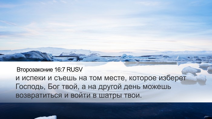 Второзаконие 16:7 RUSV Desktop Wallpaper - и испеки и съешь на том - Desktop Bible Verse Wallpaper