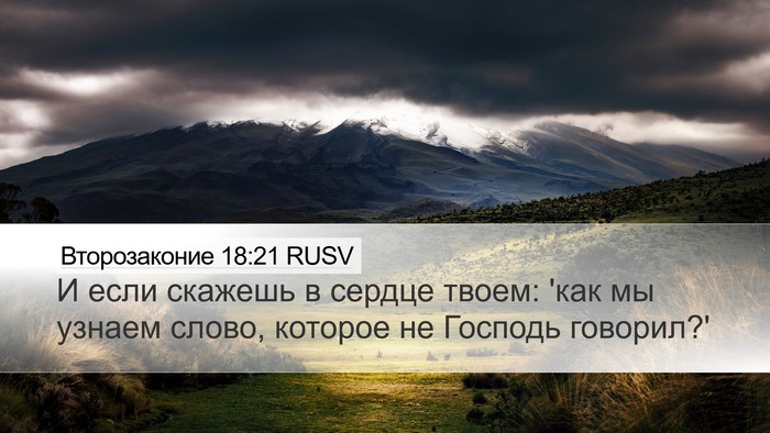 Второзаконие 18:21 RUSV Bible Verse Image