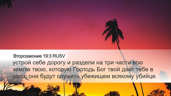 Второзаконие 19:3 RUSV Desktop Wallpaper - устрой себе дорогу и - Desktop Bible Verse Wallpaper