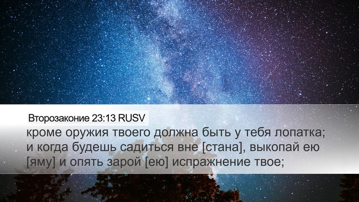 Второзаконие 23:13 RUSV Desktop Wallpaper - кроме оружия твоего должна - Desktop Bible Verse Wallpaper
