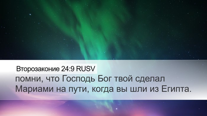 Второзаконие 24:9 RUSV Bible Verse Image