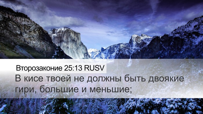 Второзаконие 25:13 RUSV Bible Verse Image