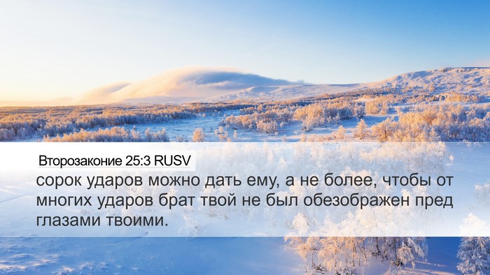 Второзаконие 25:3 RUSV Desktop Wallpaper - сорок ударов можно дать - Desktop Bible Verse Wallpaper