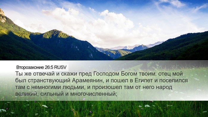 Второзаконие 26:5 RUSV Bible Verse Image