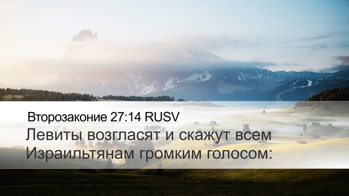 Второзаконие 27:14 RUSV Bible Verse Image