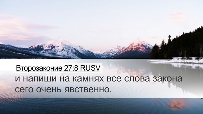 Второзаконие 27:8 RUSV Bible Verse Image