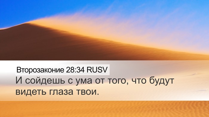 Второзаконие 28:34 RUSV Bible Verse Image