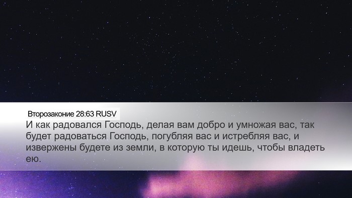 Второзаконие 28:63 RUSV Bible Verse Image