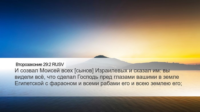 Второзаконие 29:2 RUSV Bible Verse Image