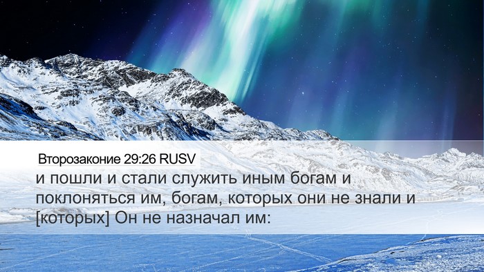 Второзаконие 29:26 RUSV Bible Verse Image