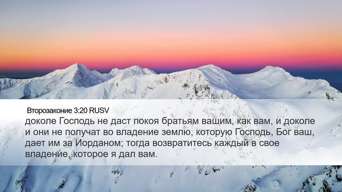 Второзаконие 3:20 RUSV Bible Verse Image
