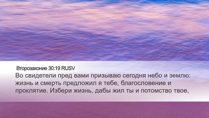 Второзаконие 30:19 RUSV Bible Verse Image