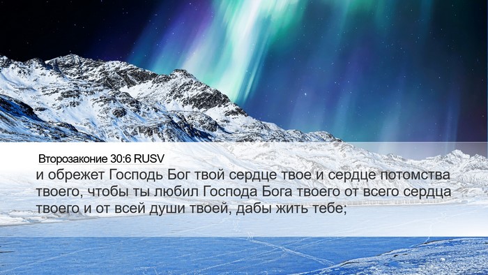 Второзаконие 30:6 RUSV Bible Verse Image