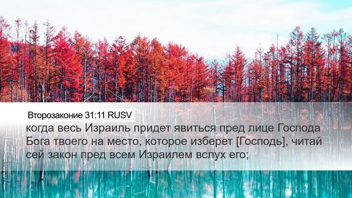 Второзаконие 31:11 RUSV Bible Verse Image