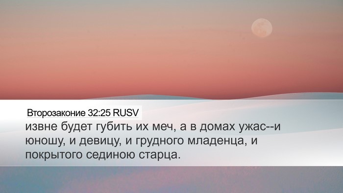 Второзаконие 32:25 RUSV Bible Verse Image