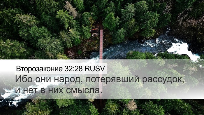 Второзаконие 32:28 RUSV Bible Verse Image
