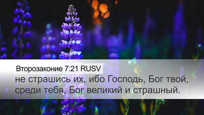 Второзаконие 7:21 RUSV Bible Verse Image