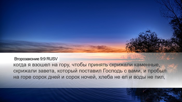 Второзаконие 9:9 RUSV Bible Verse Image