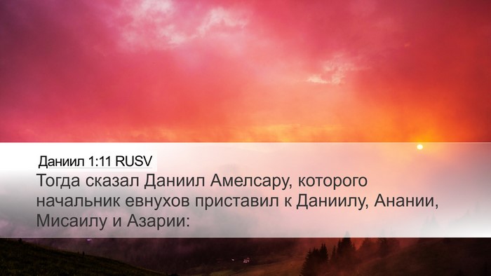 Даниил 1:11 RUSV Desktop Wallpaper - Тогда сказал Даниил - Desktop Bible Verse Wallpaper