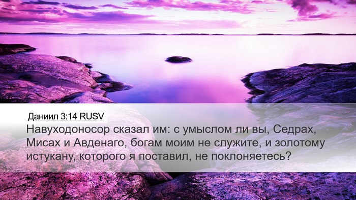 Даниил 3:14 RUSV Desktop Wallpaper - Навуходоносор сказал им: с - Desktop Bible Verse Wallpaper
