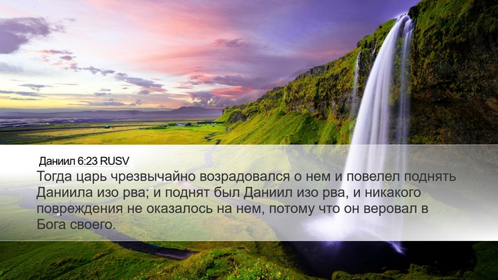 Даниил 6:23 RUSV Bible Verse Image