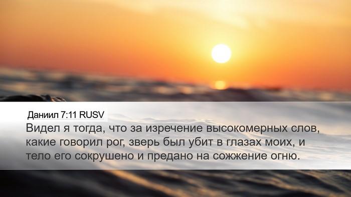Даниил 7:11 RUSV Bible Verse Image