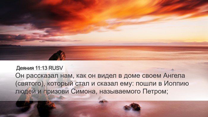 Деяния 11:13 RUSV Bible Verse Image
