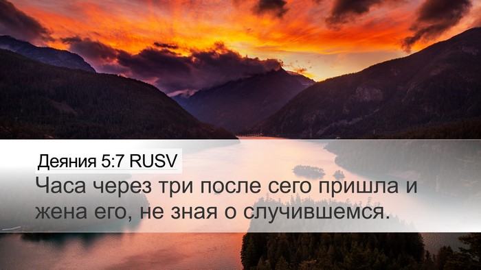 Деяния 5:7 RUSV Desktop Wallpaper - Часа через три после сего - Desktop Bible Verse Wallpaper