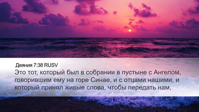 Деяния 7:38 RUSV Bible Verse Image