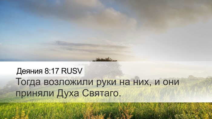Деяния 8:17 RUSV Bible Verse Image