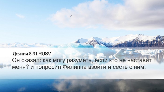 Деяния 8:31 RUSV Bible Verse Image