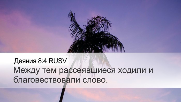Деяния 8:4 RUSV Bible Verse Image