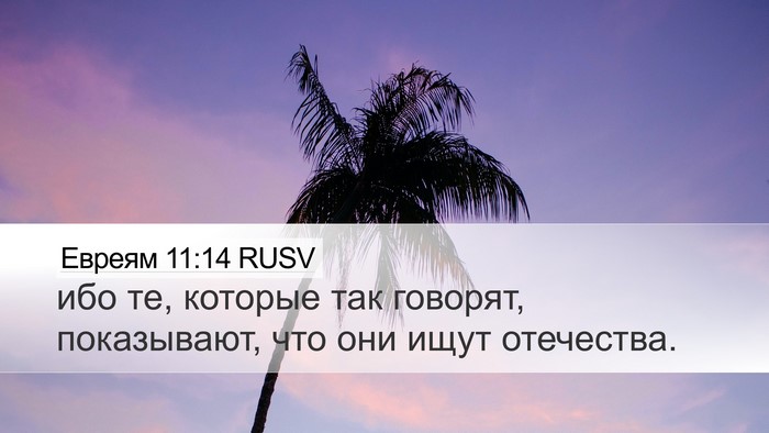 Евреям 11:14 RUSV Bible Verse Image