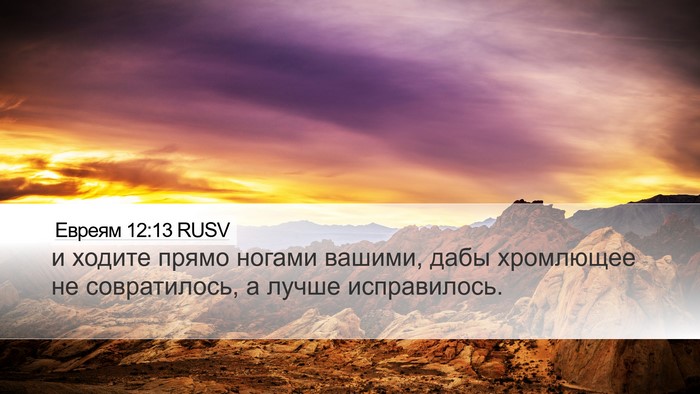 Евреям 12:13 RUSV Bible Verse Image