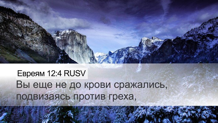 Евреям 12:4 RUSV Bible Verse Image