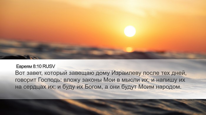 Евреям 8:10 RUSV Bible Verse Image